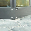 Embase acier galvanisé 2,5 m² pour serre de jardin Vitavia - Anthracite