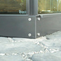 Embase acier galvanisé pour serre de jardin 6,2m² Vitavia - Couleur Aluminium