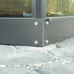 Embase en acier pour les serres de jardin 6,2m² de Vitavia