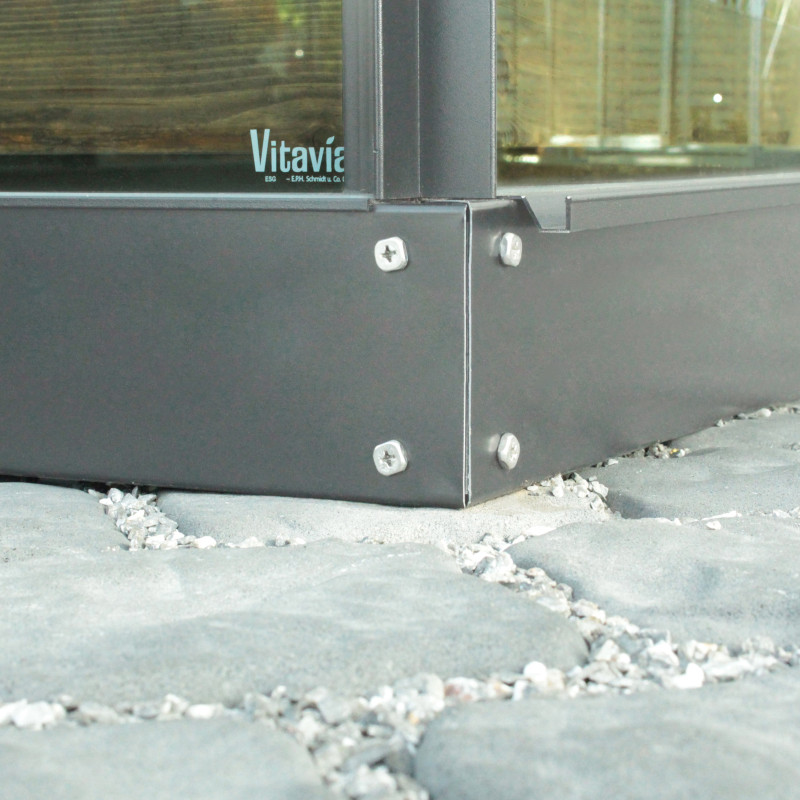 Embase en acier pour les serres de jardin 6,2m² de Vitavia