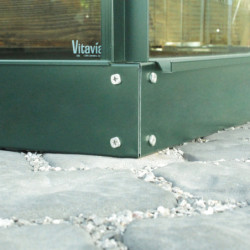Embase pour les serres de jardin 5m² - acier vert émeraude - Vitavia