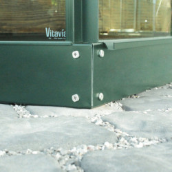 Embase pour les serres de jardin 3,8m² - acier vert émeraude - Vitavia