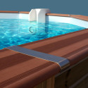 Piscine hexagonale allongée démontable en bois 510x320x129cm SABTANG - Water'Clip