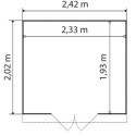 Abri de jardin en PVC 4,9m² gris foncé et blanc Grosfillex