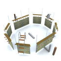 Piscine octogonale allongée démontable en bois 590x420x111cm LUCON - Water'Clip