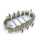 Piscine octogonale allongée démontable en bois 890x420x129cm CALAYAN - Water'Clip