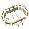 Piscine octogonale allongée démontable en bois 890x420x129cm CALAYAN - Water'Clip