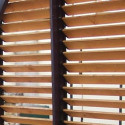 Pergola en bois avec vantelles amovibles sur toiture + 1 côté 340x312x217 Veneto