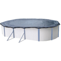 Bâche hiver pour piscines ovales hors sol résine ou métal 950x480cm - Trigano