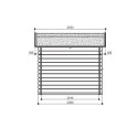 Abri de jardin en bois traité autoclave 28mm 7,09m² toit berceau SOLID
