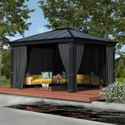 Tonnelle Dallas 4300 en aluminium et polycarbonate isolant avec éclairage – Palram	