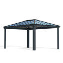 Tonnelle Dallas 4900 en aluminium et polycarbonate isolant avec éclairage – Palram