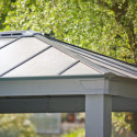 Tonnelle Dallas 4900 en aluminium et polycarbonate isolant avec éclairage – Palram