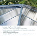 Tonnelle Dallas 4900 en aluminium et polycarbonate isolant avec éclairage – Palram
