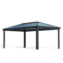 Tonnelle Dallas 6100 en aluminium et polycarbonate isolant avec éclairage – Palram