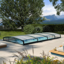 Abri de piscine MAJORCA 8x4m en aluminium et polycarbonate - Palram