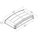Abri de piscine MAJORCA 8x4m en aluminium et polycarbonate - Palram