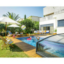Abri de piscine MAJORCA 8x4m en aluminium et polycarbonate - Palram