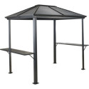 Pavillon de barbecue VENTURA BBQ 235x170cm en aluminium anthracite - SOJAG