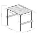 Pavillon de barbecue VENTURA BBQ 235x170cm en aluminium anthracite - SOJAG