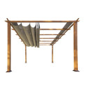 Pergola en aluminium marron clair 350x350cm Florida - PARAGON OUTDOOR