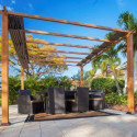 Pergola en aluminium marron clair 350x350cm Florida - PARAGON OUTDOOR