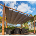 Pergola en aluminium marron clair 350x350cm Florida - PARAGON OUTDOOR