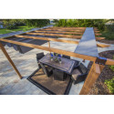 Pergola en aluminium marron clair 350x350cm Florida - PARAGON OUTDOOR