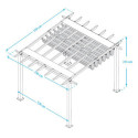 Pergola en aluminium blanc 350x350cm Florida – PARAGON OUTDOOR
