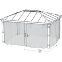 Set de moustiquaires en polyester léger pour pergolas Dallas 4900 de 18m² - PALRAM