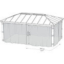 Set de moustiquaires en polyester léger pour pergolas Dallas 6100 de 22m² - PALRAM