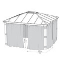 Ensemble de rideaux 4 pièces pour pergolas Dallas 4300 de 15,5 m² - PALRAM