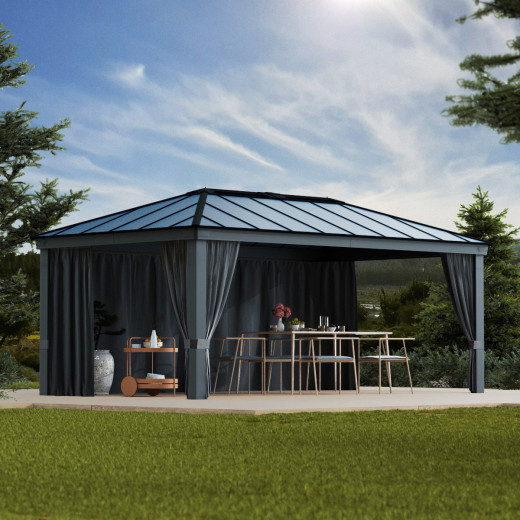Ensemble de rideaux 4 pièces pour pergolas Dallas 6100 de 22m² - PALRAM
