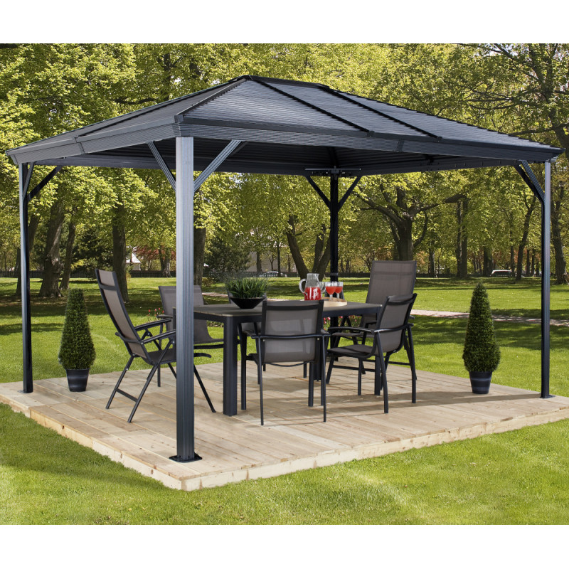 Tonnelle de jardin Ventura 296x296cm en aluminium thermolaqué – SOJAG