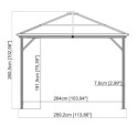Tonnelle de jardin Ventura 296x296cm en aluminium thermolaqué – SOJAG