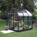 Serre de jardin en alu noir et verre de 3mm - Orion 3800 - Vitavia