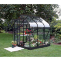 Serre de jardin en alu noir et verre de 3mm - Orion 3800 - Vitavia