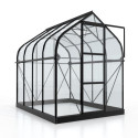 Serre de jardin en alu noir et verre de 3mm - Orion 5000 - Vitavia