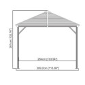 Tonnelle de jardin Ventura 296x423cm en aluminium thermolaqué – SOJAG