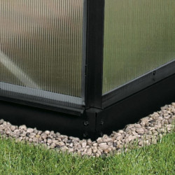 Embase H.6cm en acier noir pour les serres de jardin 5m² - Vitavia
