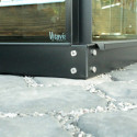 Embase H.6cm en acier noir pour les serres de jardin 5m² - Vitavia