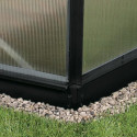Embase H.6cm en acier noir pour les serres de jardin 3,8m² - Vitavia