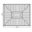 Tonnelle de jardin Messina 298x363cm en aluminium thermolaqué champagne– SOJAG