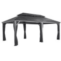 Tonnelle de jardin Messina 363x598cm en aluminium thermolaqué anthracite – SOJAG