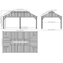 Tonnelle de jardin Messina 363x598cm en aluminium thermolaqué anthracite – SOJAG