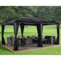 Pergola de jardin Meridien en aluminium anthracite et polycarbonate 8mm – SOJAG