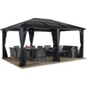 Pergola de jardin Meridien en aluminium anthracite et polycarbonate 8mm – SOJAG