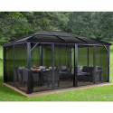 Pergola de jardin Meridien en aluminium anthracite et polycarbonate 8mm – SOJAG