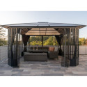 Pergola de jardin Savino en aluminium anthracite et polycarbonate 8mm – SOJAG