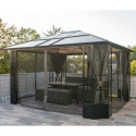 Pergola de jardin Savino en aluminium anthracite et polycarbonate 8mm – SOJAG